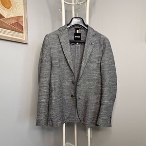 Boss Charcoal Textured Blazer